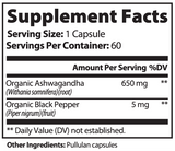 Elvena Organic Ashwagandha Daily Balance with Black Pepper