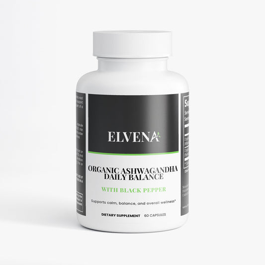 Elvena Organic Ashwagandha Daily Balance with Black Pepper