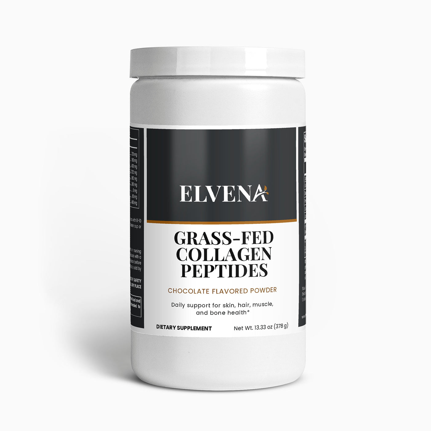 Elvena Grass-Fed Collagen Peptides – Chocolate Flavored Powder
